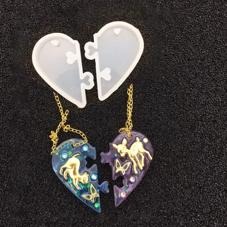 silicone mould love lock for lovers pendant diy epoxy resin mould necklace casting mould je