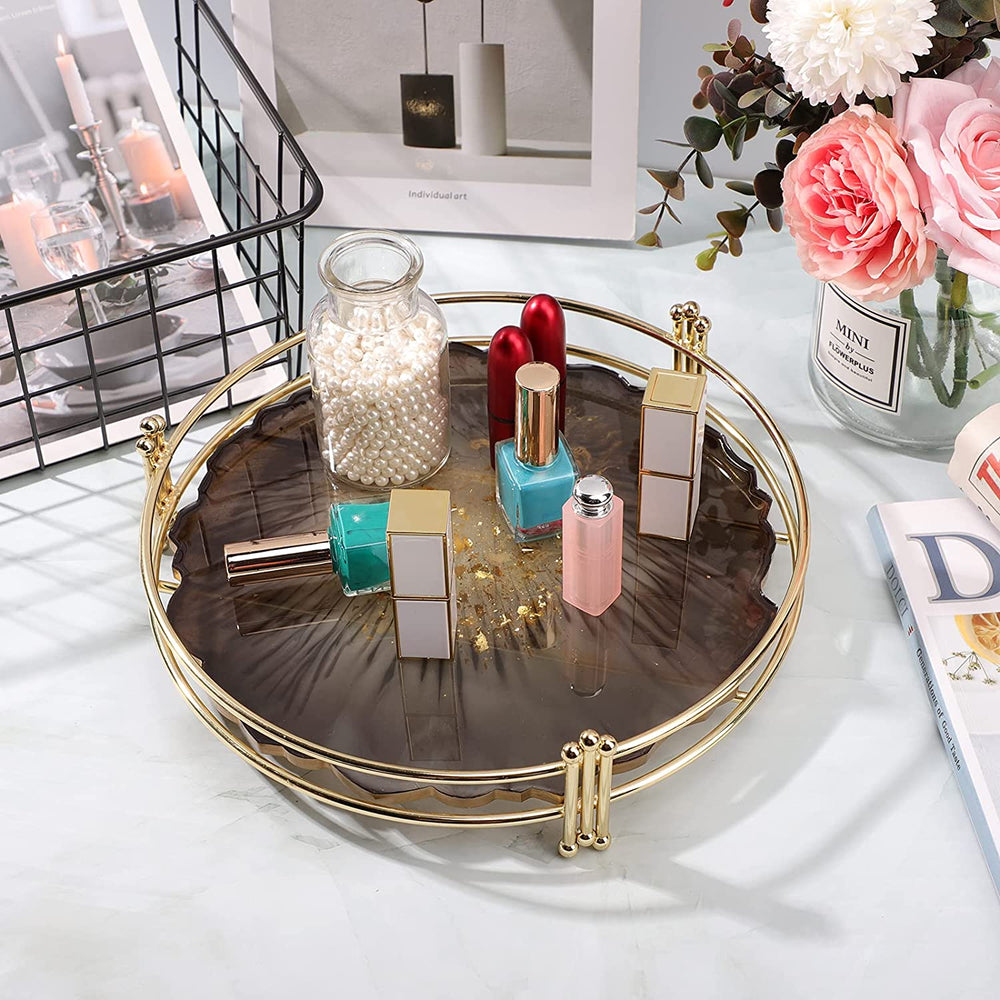 copy of 10 inches silicone resin tray mold round geode agate silicone tray mold for making