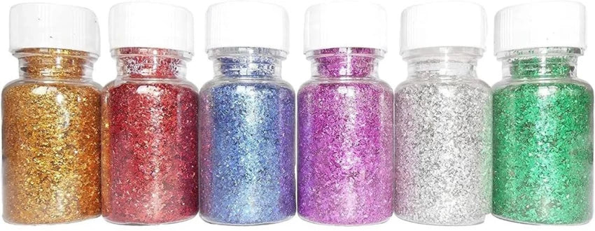 10 gram bottel pack glitter pack of 6 10 and 12 coclor