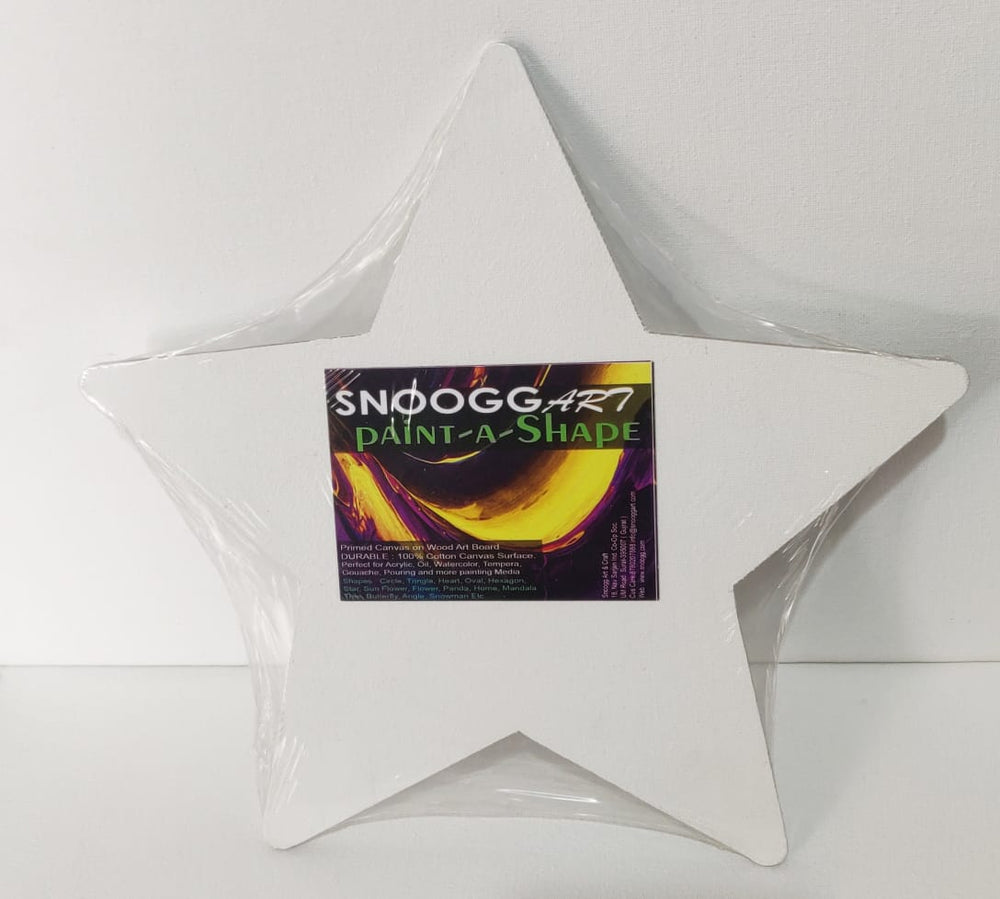 snooggart paint a shape canvas board panel star shape