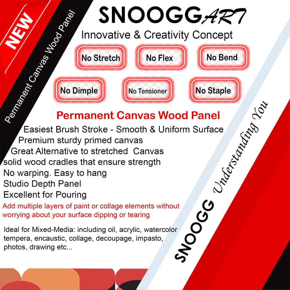 wood canvas painting panel uniform smooth surface no more flex or bend