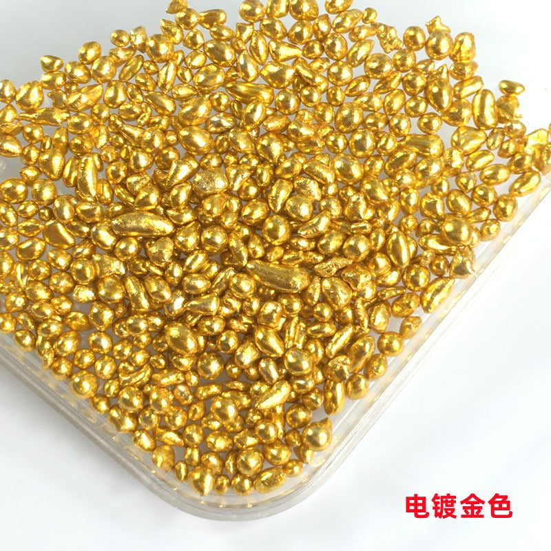 electroplated gold stones siz 2 4 mm water proof gloss finish high quality pack of 50 gram