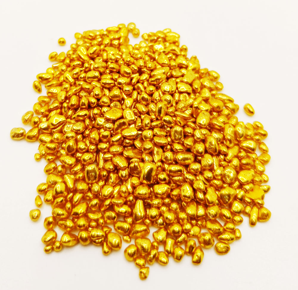 electroplated gold stones siz 2 4 mm water proof gloss finish high quality pack of 50 gram
