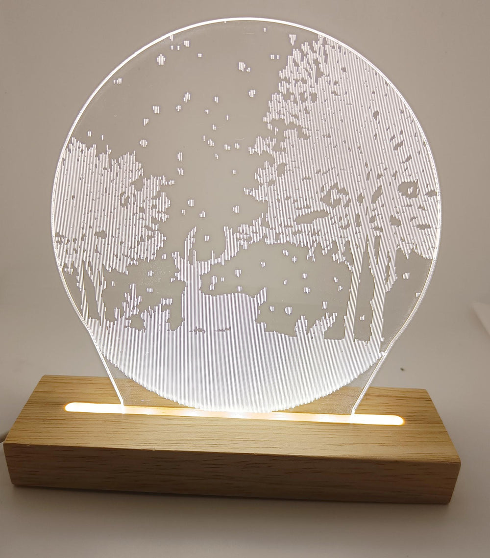 snoogg memorial gift night light clear crystal acrylic heart love gifts sign with led light