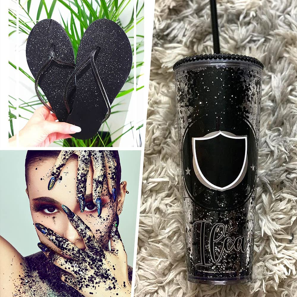 snoogg 200 gram extra fine glitter for resin nail crafts sequins powder art painting snow g