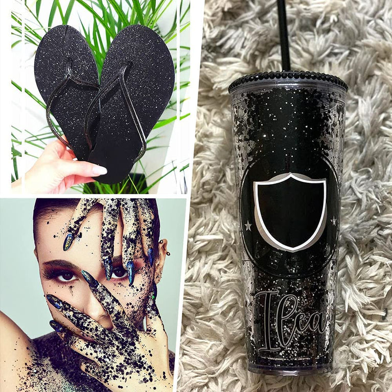 snoogg 200 gram extra fine glitter for resin nail crafts sequins powder art painting snow g