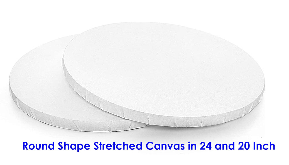 snoogg stretched round canvas panel for acrylic oil painting mix media etc sizes 4 6 8 10 1