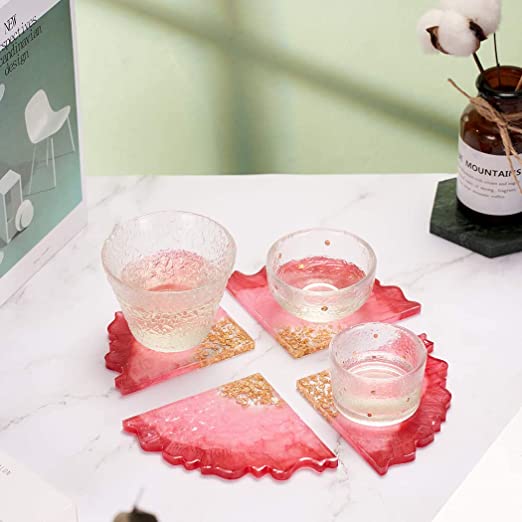 silicone resin mould for pizza type coaster 4 cavities