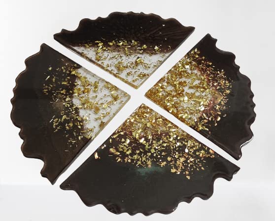 silicone resin mould for pizza type coaster 4 cavities