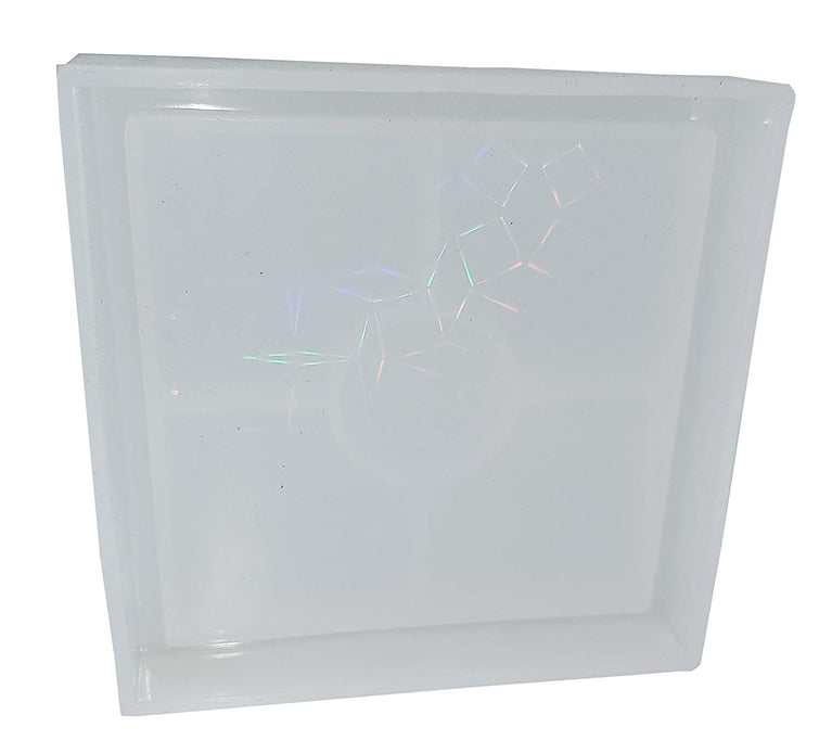 snoogg 2 pcs silicone holographic resin mold holographic coaster molds for resin silicone m