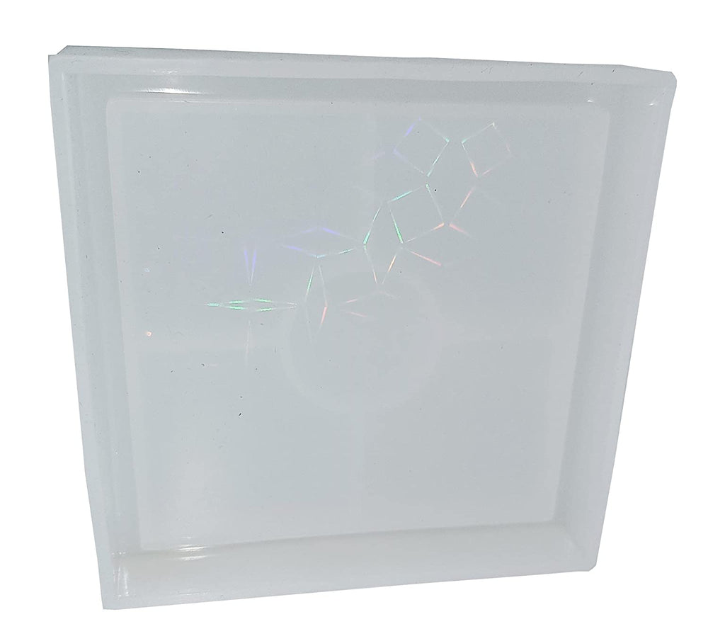 snoogg 2 pcs silicone holographic resin mold holographic coaster molds for resin silicone m