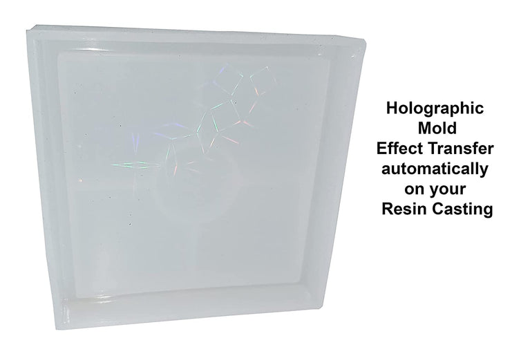 snoogg 2 pcs silicone holographic resin mold holographic coaster molds for resin silicone m