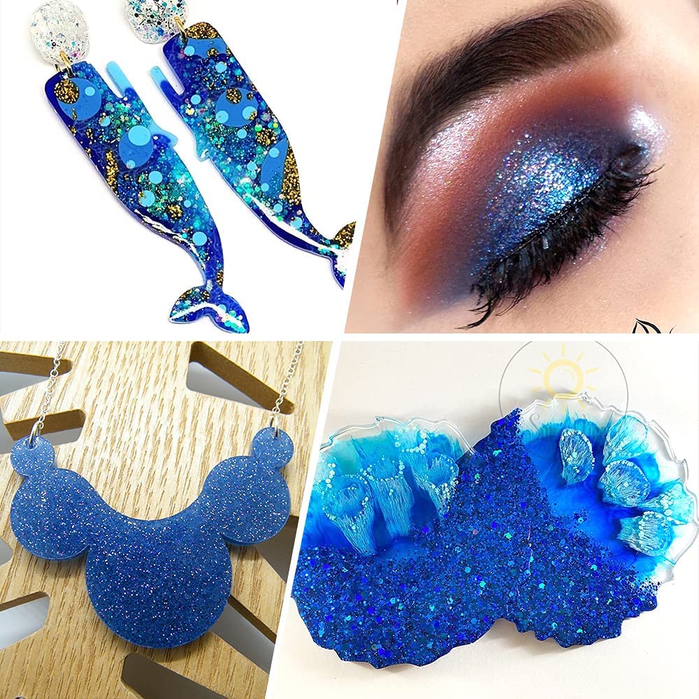 snoogg 200 gram extra fine glitter for resin nail crafts sequins powder art painting snow g