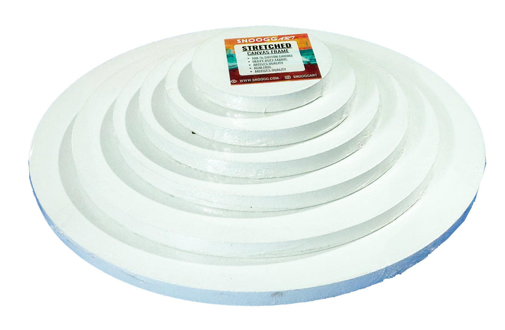 snoogg stretched round canvas panel for acrylic oil painting mix media etc sizes 4 6 8 10 1