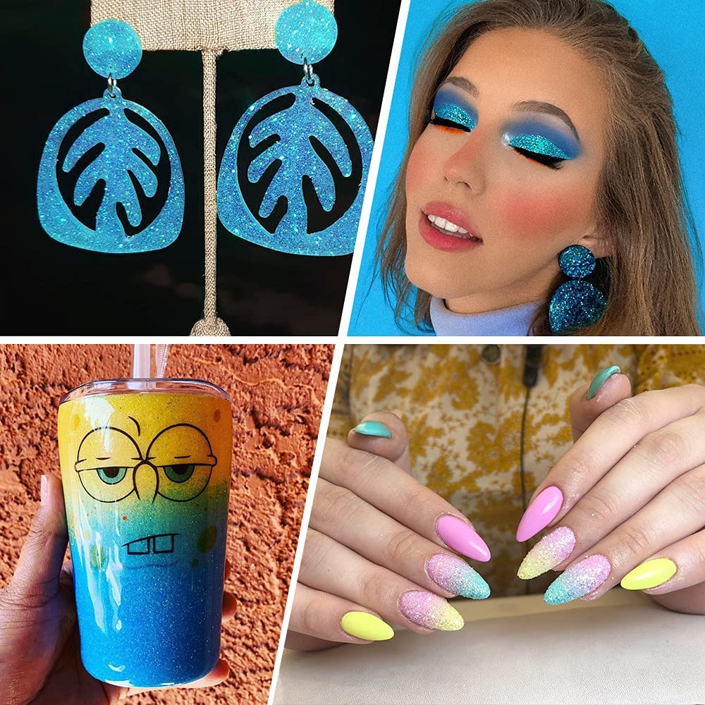 snoogg 200 gram extra fine glitter for resin nail crafts sequins powder art painting snow g