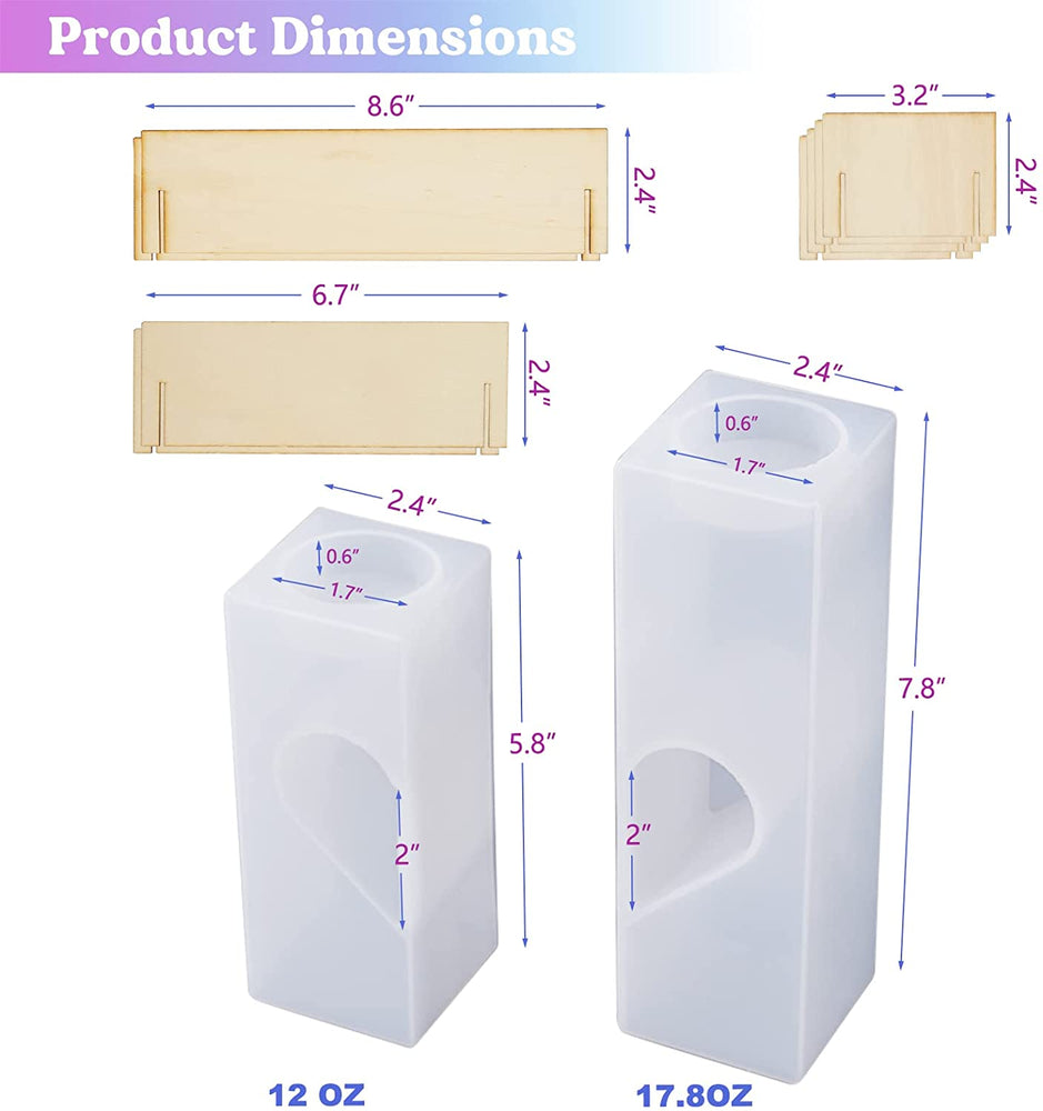 resin tealight candle holder molds 2 sizes in heart shape candles stick silicone molds cand