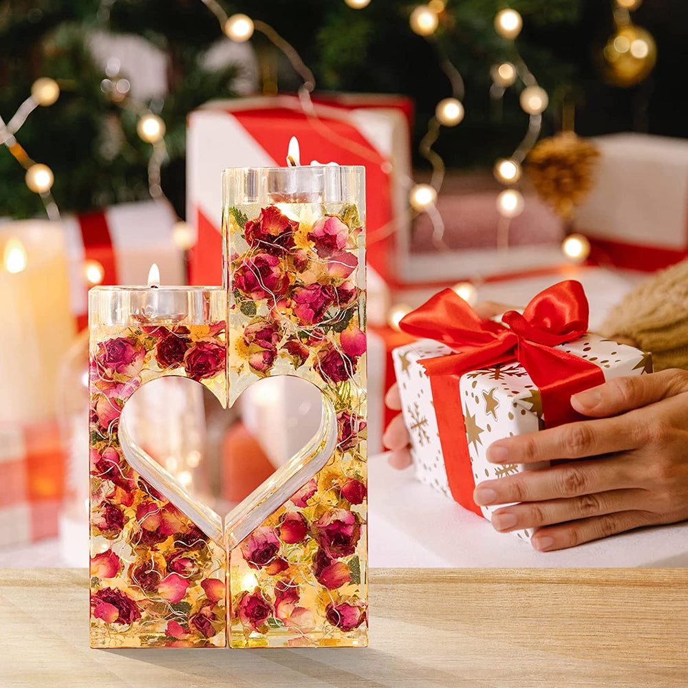 resin tealight candle holder molds 2 sizes in heart shape candles stick silicone molds cand