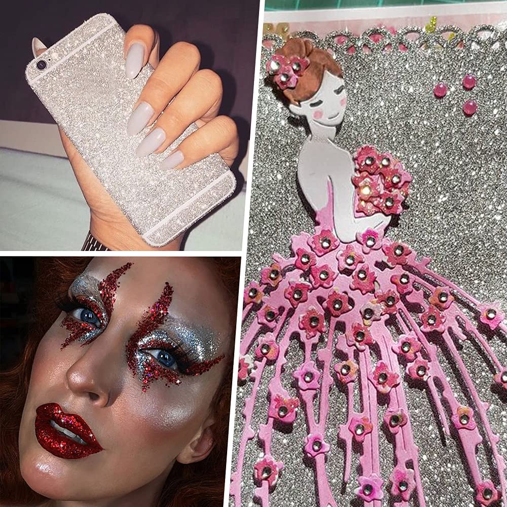 snoogg 200 gram extra fine glitter for resin nail crafts sequins powder art painting snow g