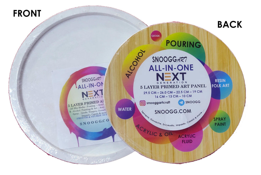 snoogg primed pouring and art panel for resin fluid paint alcohol and mix media pack