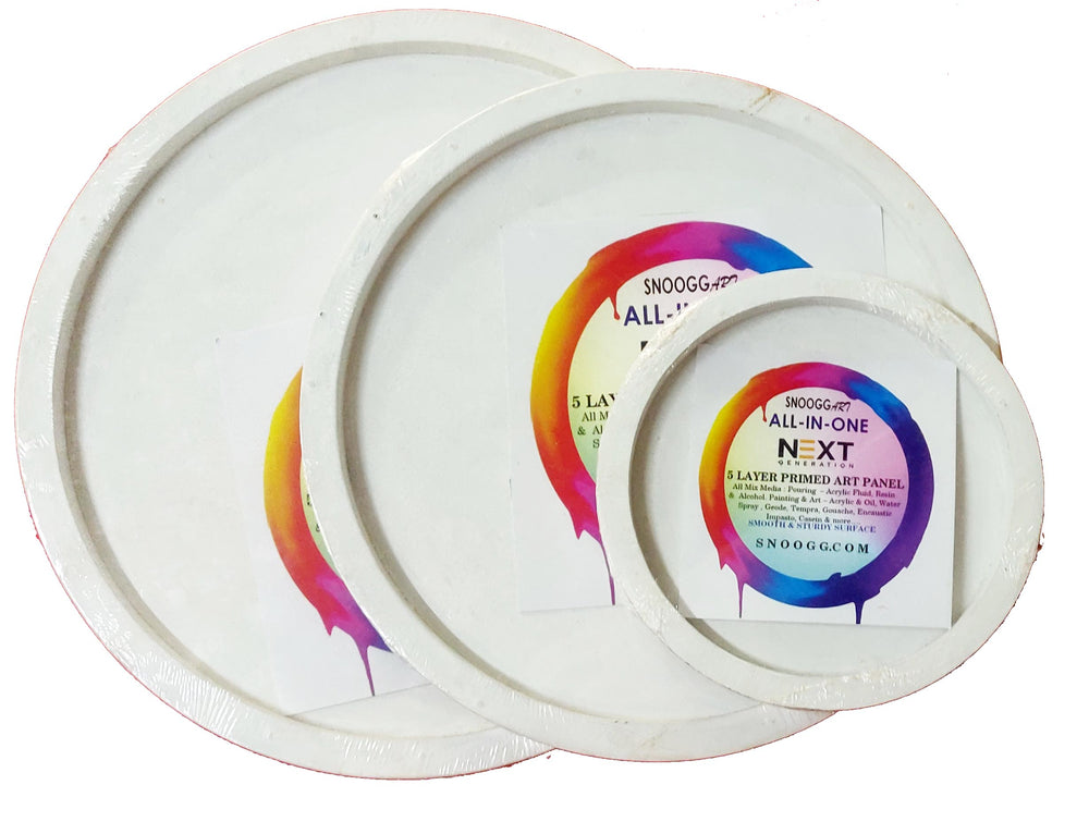 snoogg primed pouring and art panel for resin fluid paint alcohol and mix media pack