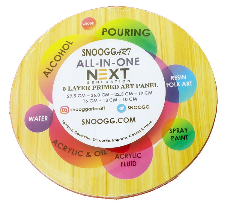 snoogg primed pouring and art panel for resin fluid paint alcohol and mix media pack