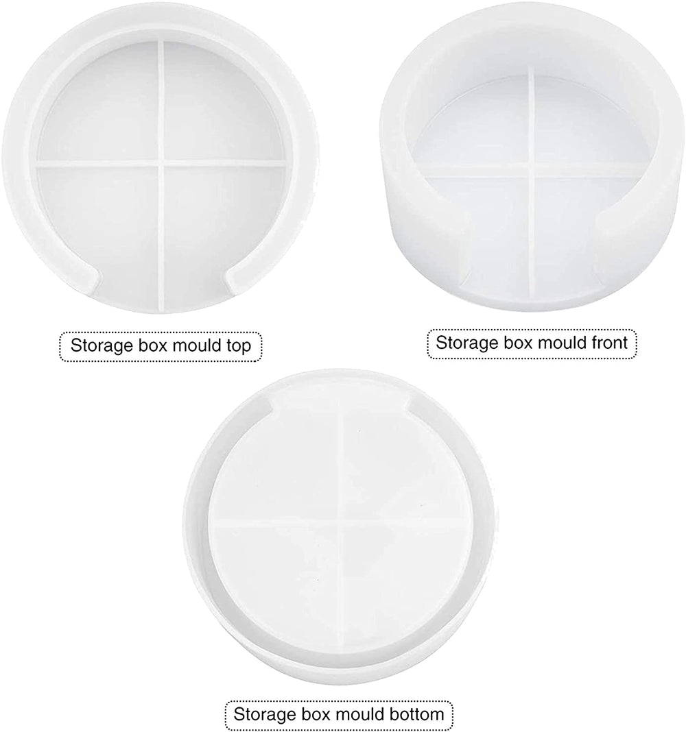 snoogg ™1 pack 15cm round coaster holder silicone molds for epoxy resin casting for event