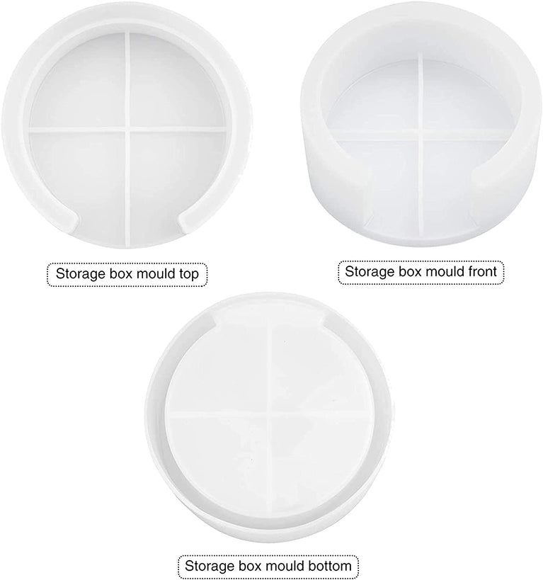 snoogg ™1 pack 15cm round coaster holder silicone molds for epoxy resin casting for event