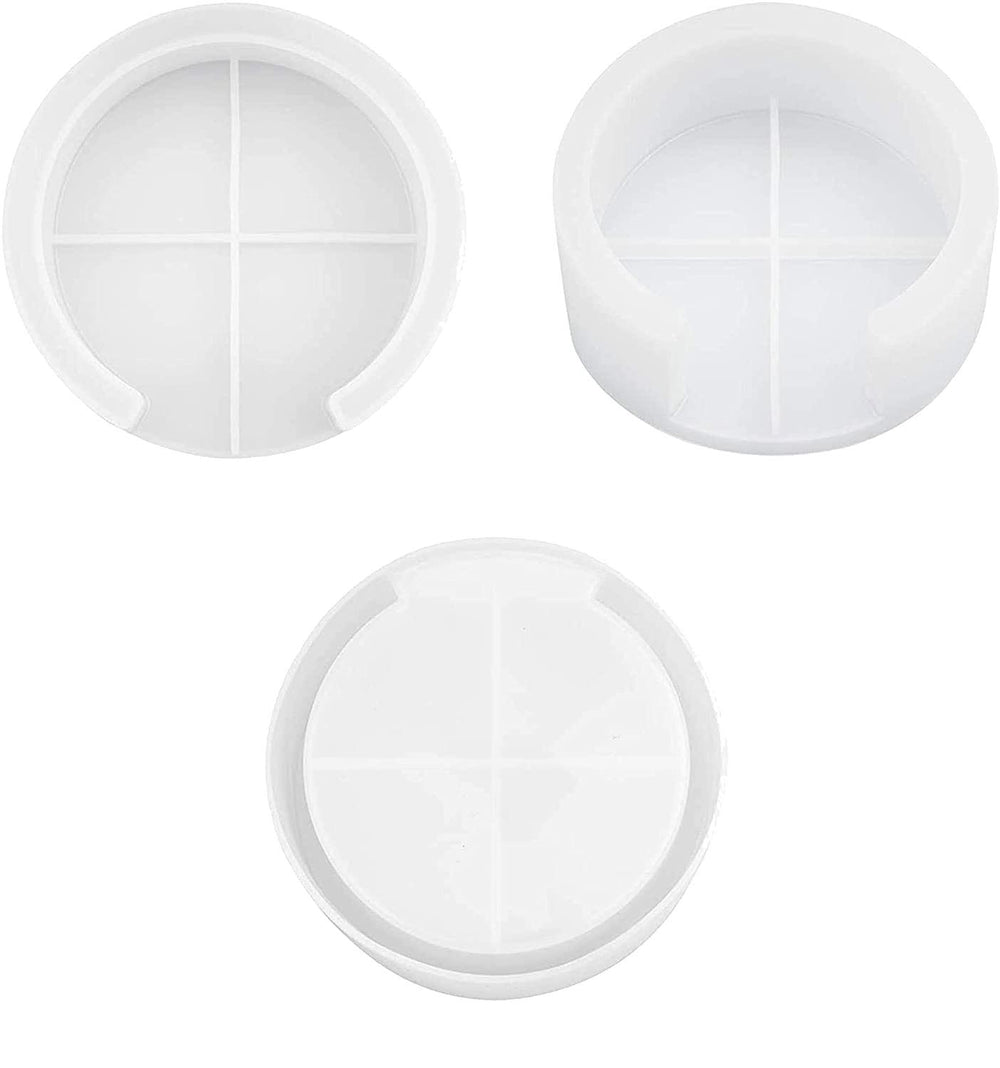 snoogg ™1 pack 15cm round coaster holder silicone molds for epoxy resin casting for event