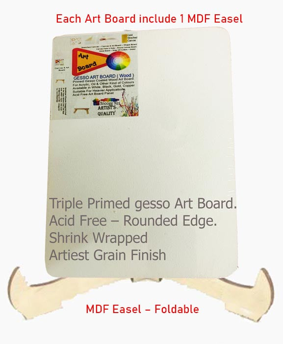 mab with or without easel mini art board with easel size 3x3 4x4 5x5 and 4x6 inch double pr