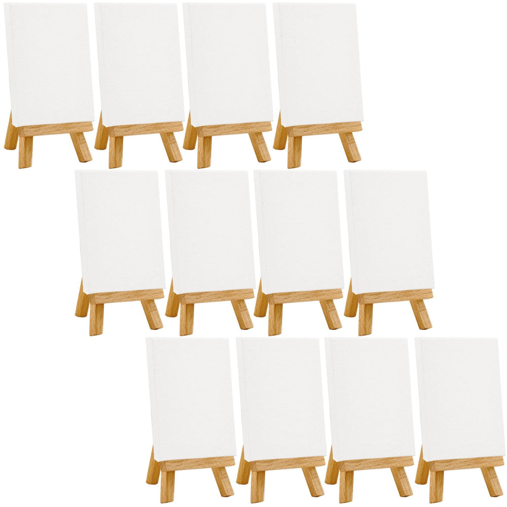 CAB-Mini 5x5 Inch With or Without Easel  - Mini Stretched Canvas Painting Double primed Canvas ,