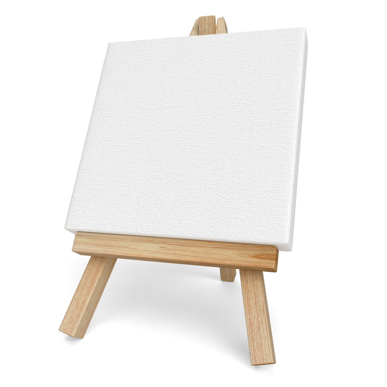 cab mini 6x6 mini stretched canvas painting double primed canvas medium grain wood construc