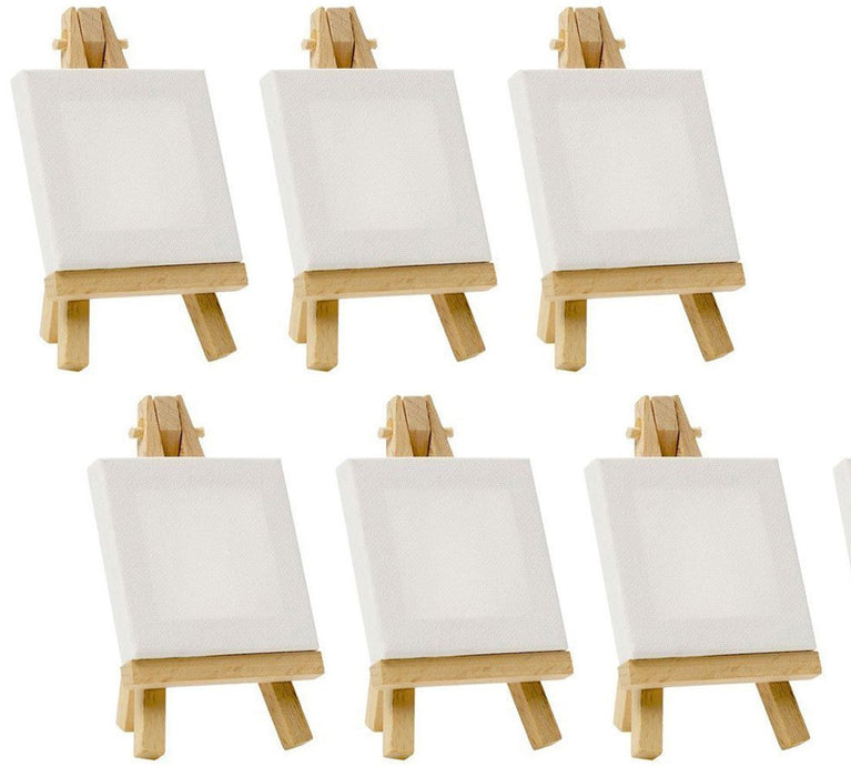 cab mini 6x6 mini stretched canvas painting double primed canvas medium grain wood construc