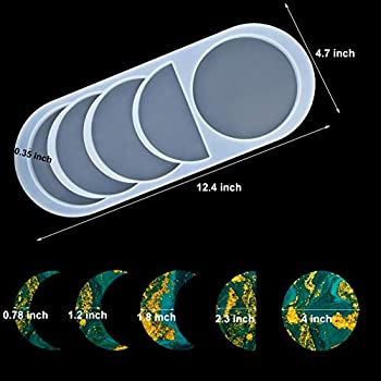snoogg ™moon phase silicone molds for epoxy resin casting for event resin art casting epo