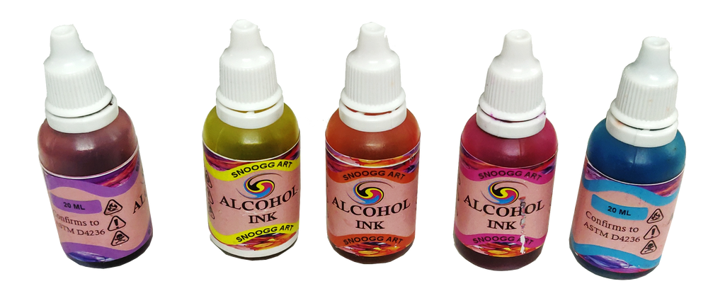 ultra bright alcohol ink pack of 20 ml resin and solvent soluble 12 popular color shades