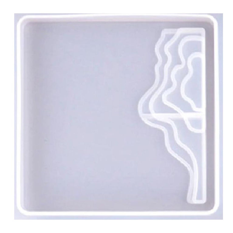 snoogg ™4 pack of river pattern coaster design c silicone molds for epoxy resin casting f