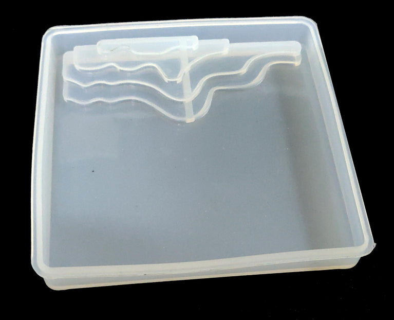 snoogg ™4 pack of river pattern coaster design c silicone molds for epoxy resin casting f
