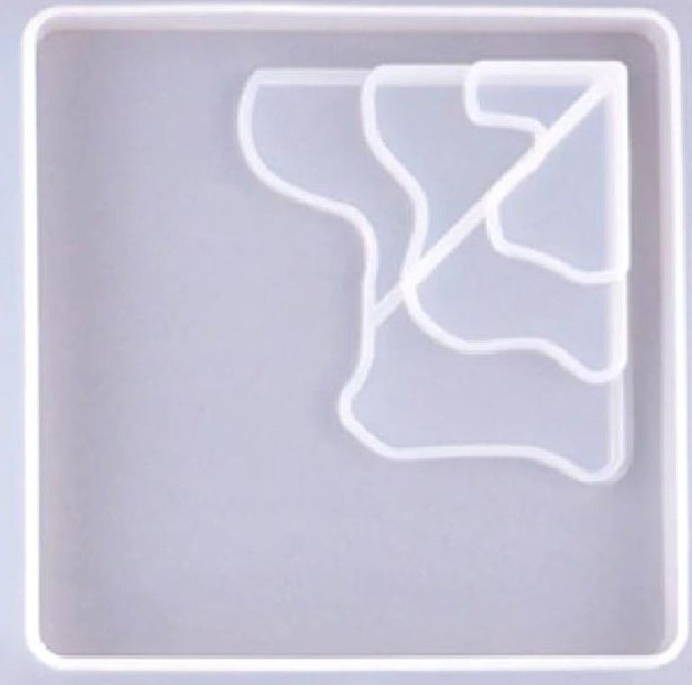 snoogg a 4 pack of river pattern coaster design b silicone molds for epoxy resin casting fo