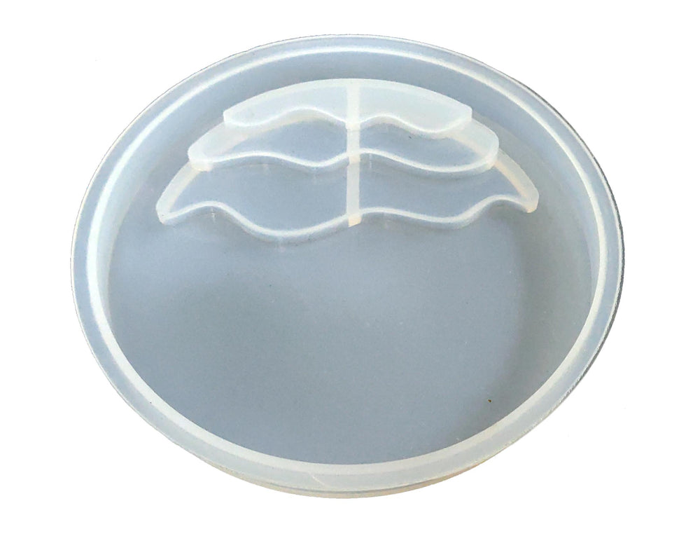 snoogg ™4 pack of river pattern coaster design h silicone molds for epoxy resin casting f
