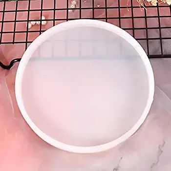 snoogg pack of 2 silicone moulds in round shape for epoxy resin art diy