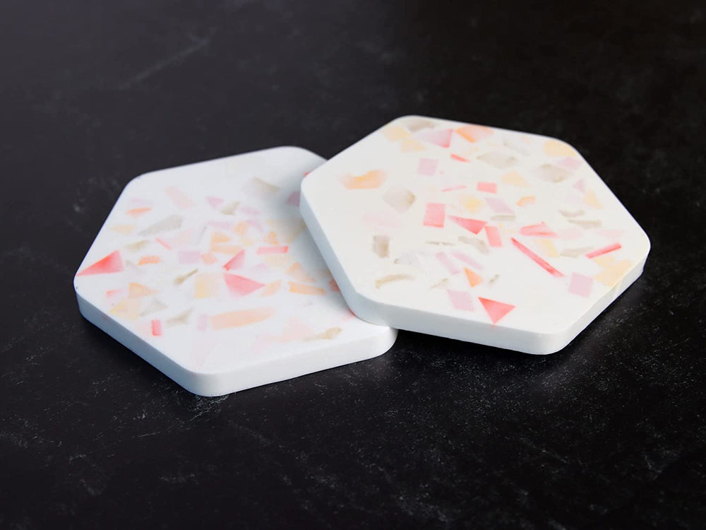 snoogg pack of 2 silicone moulds in hexagon shape for epoxy resin art diy