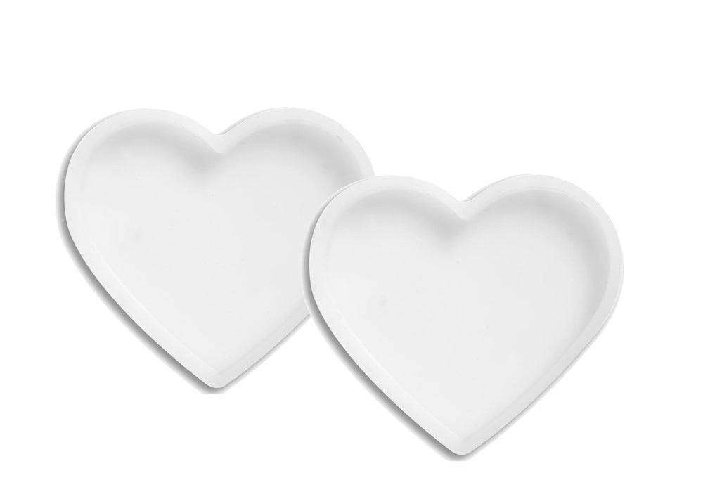 snoogg pack of 2 silicone moulds in heart shape for epoxy resin art diy