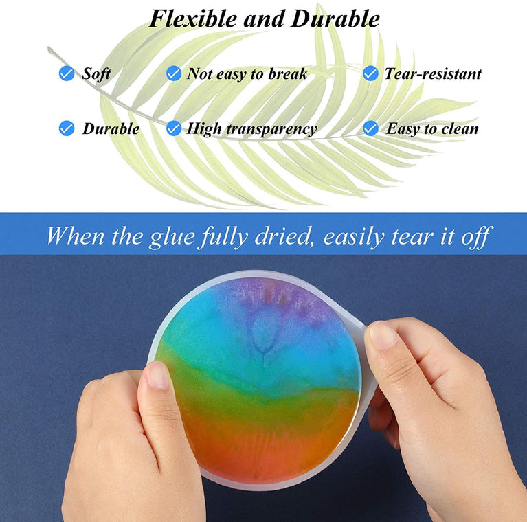 snoogg pack of 2 silicone moulds in round bt shape for epoxy resin art diy