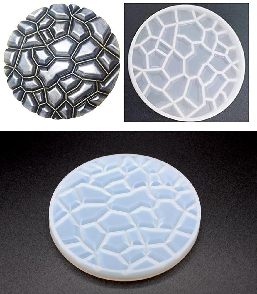 snoogg pack of 2 silicone moulds in round sk shape for epoxy resin art diy