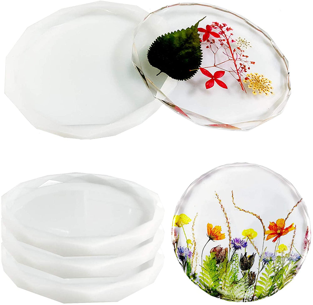 snoogg pack of 2 silicone moulds in diamond cut shape for epoxy resin art diy