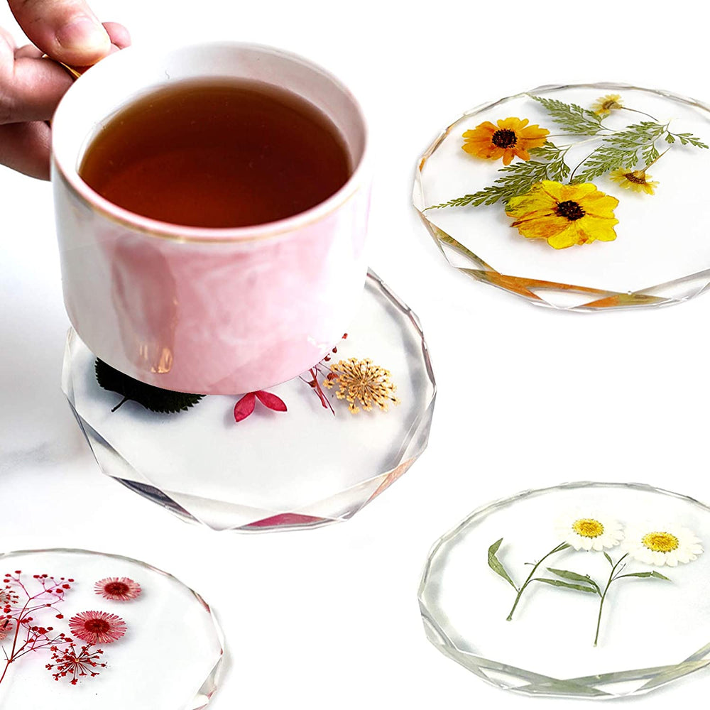 snoogg pack of 2 silicone moulds in diamond cut shape for epoxy resin art diy