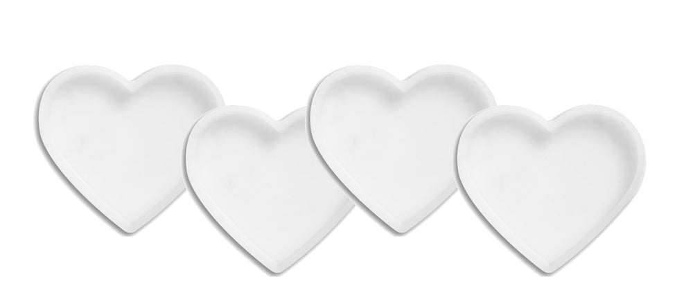snoogg pack of 4 silicone moulds in heart shape for epoxy resin art diy