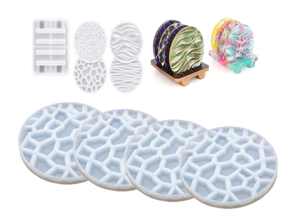 snoogg a 4 pack 10cm 3d depth heavy duty coaster design zebra silicone molds for epoxy resi