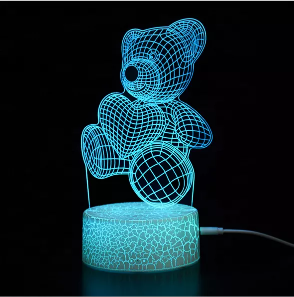 Illuminate Your Space with Whimsical Wonder: Snoogg's 3D Illusion Lamp!