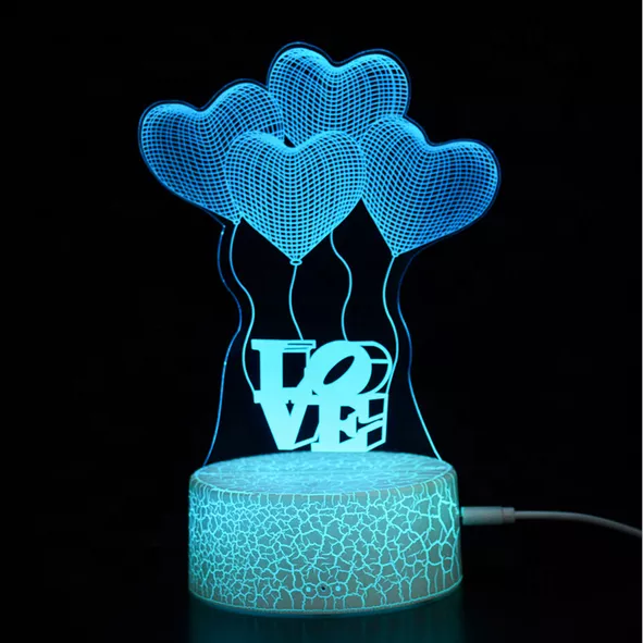 Spread the Love with Snoogg's 3D LED Love Heart Lamp!