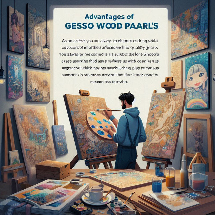 Advantages Of Gesso Wood Panel's (Art Board's) :